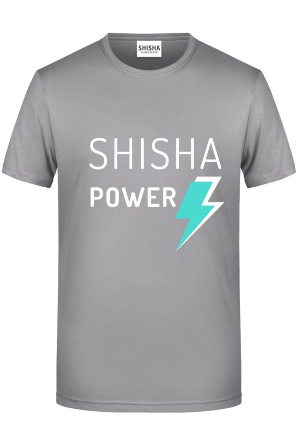 Shisha Manufaktur Power T-Shirt grau weiß Türkis