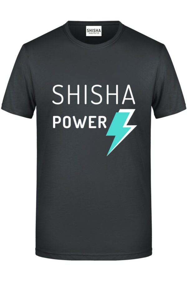 Shisha Manufaktur Power T-Shirt schwarz weiß Türkis