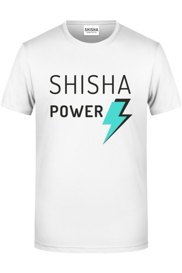 Shisha Manufaktur Power T-Shirt weiß türkis schwarz