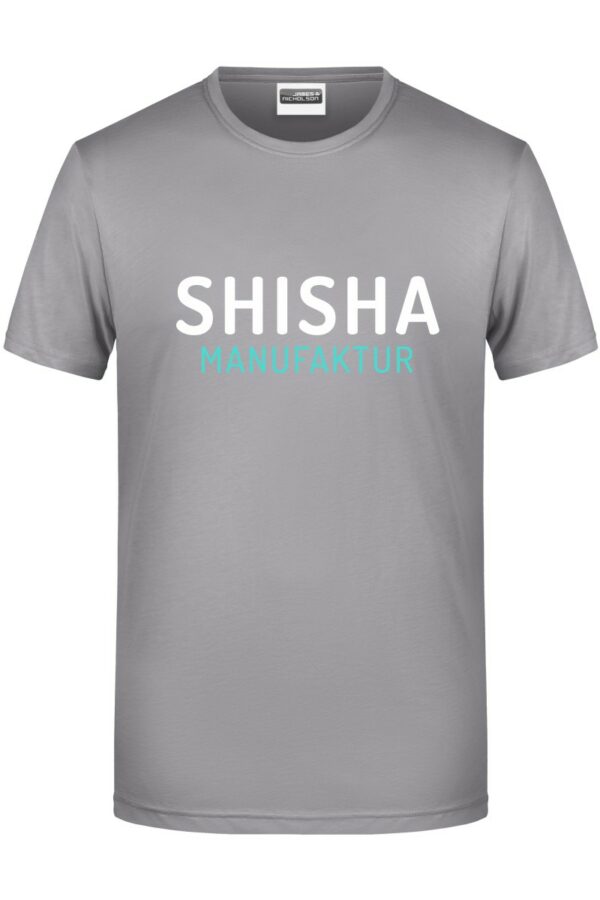 Shisha Manufaktur T-Shirt grau weiß Türkis
