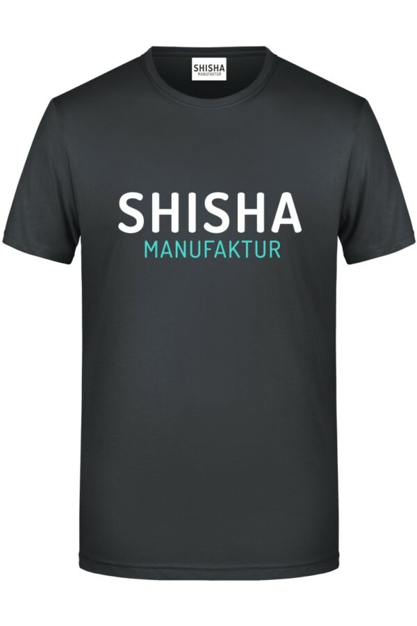 Shisha Manufaktur T-Shirt schwarz weiß Türkis